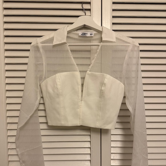 TIGER MIST Cropped Long Sleeve Corset - Picture 2 of 4